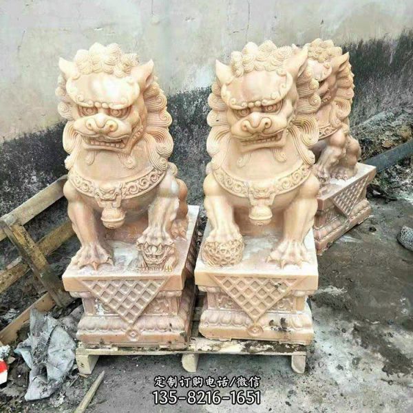 園林大理石雕刻獅子動物雕塑（2）