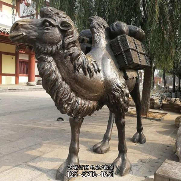 廣場大型不銹鋼仿真動物駱駝雕塑（3）