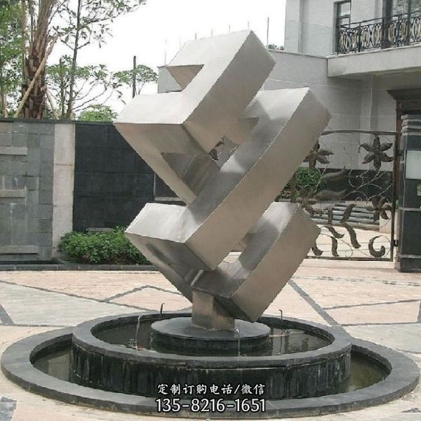 不銹鋼抽象戶外廣場大型異性景觀雕塑（3）