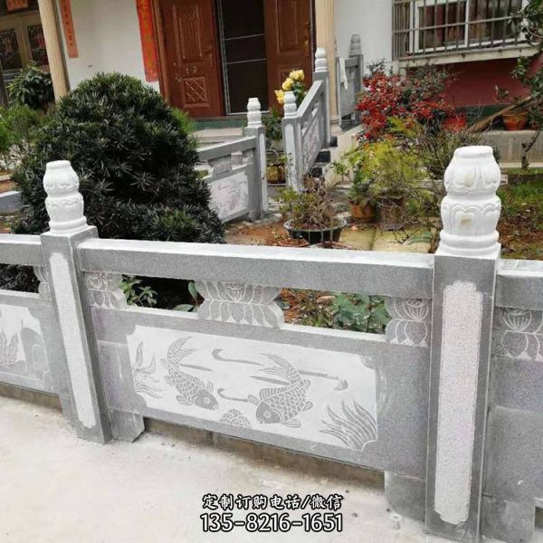 大理石石雕景觀別墅小區(qū)圍欄雕塑