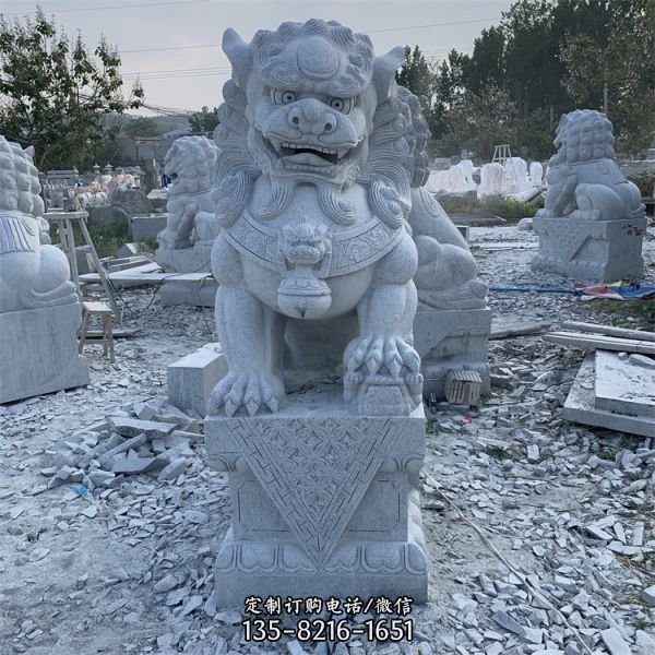 北方石獅子，傳統獅子大理石石雕