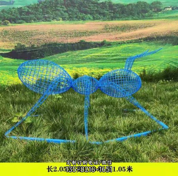 不銹鋼鏤空戶外園林景觀螞蟻雕塑
