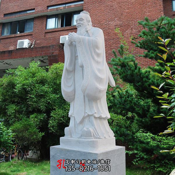 景區石雕人物擺件 花崗巖仿古人像雕塑（1）