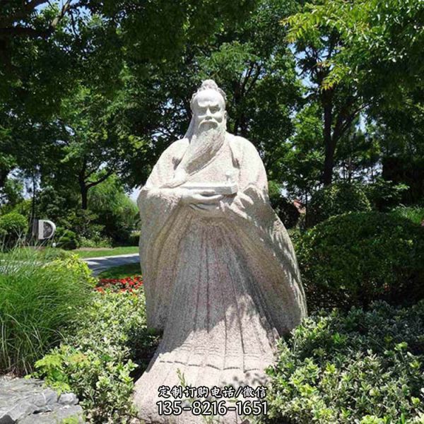景區石雕人物擺件 花崗巖仿古人像雕塑（2）
