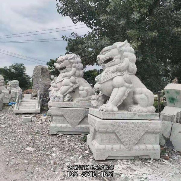 大型景觀石雕動(dòng)物 戶外大型石獅子雕塑（5）