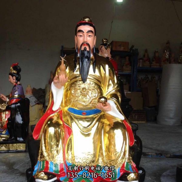 寺廟大型佛像玻璃鋼彩繪菩薩雕塑（5）