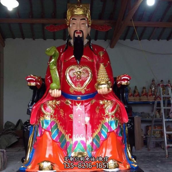 寺廟大型佛像玻璃鋼彩繪菩薩雕塑（3）