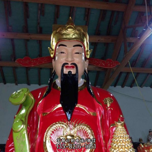 寺廟大型佛像玻璃鋼彩繪菩薩雕塑（2）