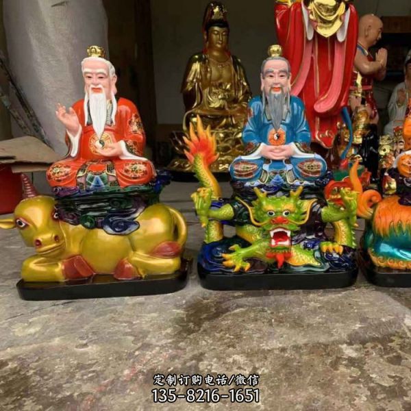 寺廟大型佛像玻璃鋼彩繪菩薩雕塑（6）