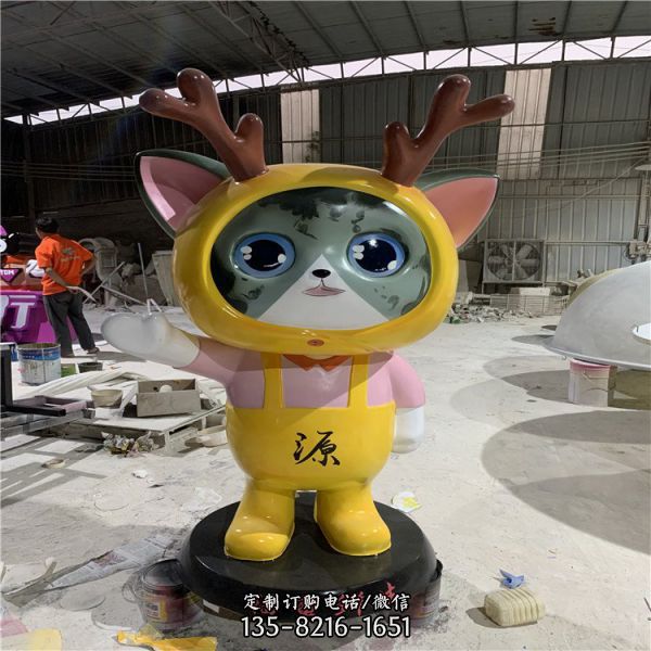 玻璃鋼商場卡通雕塑 迎賓公仔雕塑（4）