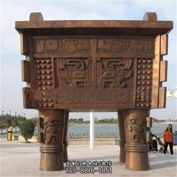 寺廟寺廟銅雕鼎雕塑（5）