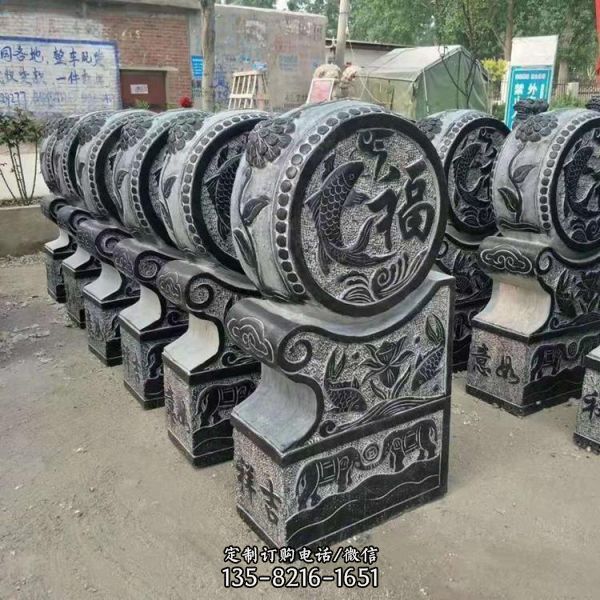 仿古青石抱鼓石門鼓雕塑（1）
