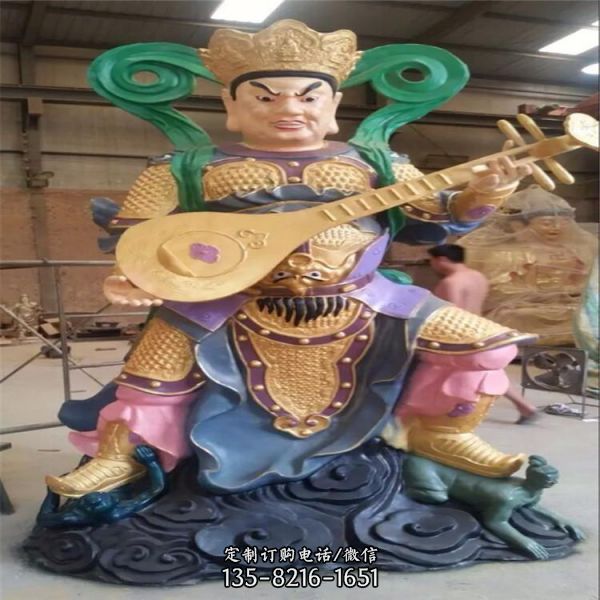 玻璃鋼彩繪寺廟大型佛像雕塑四大天王（1）