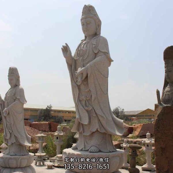 寺院擺放大理石立體浮雕觀音佛像（1）