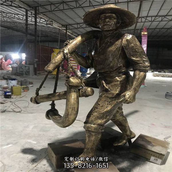 農耕主題人物雕塑 玻璃鋼景觀小品雕塑（3）
