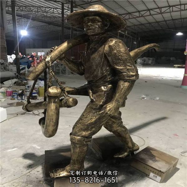 農耕主題人物雕塑 玻璃鋼景觀小品雕塑（5）