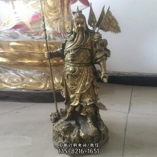 銅雕戶外園林景觀武財神關公雕塑