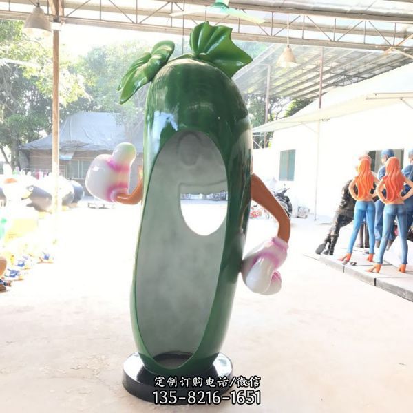 玻璃鋼卡通冬瓜造型創意擺件（4）