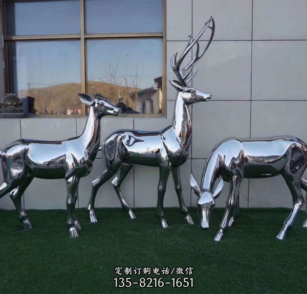 鏡面動物梅花鹿擺件（3）