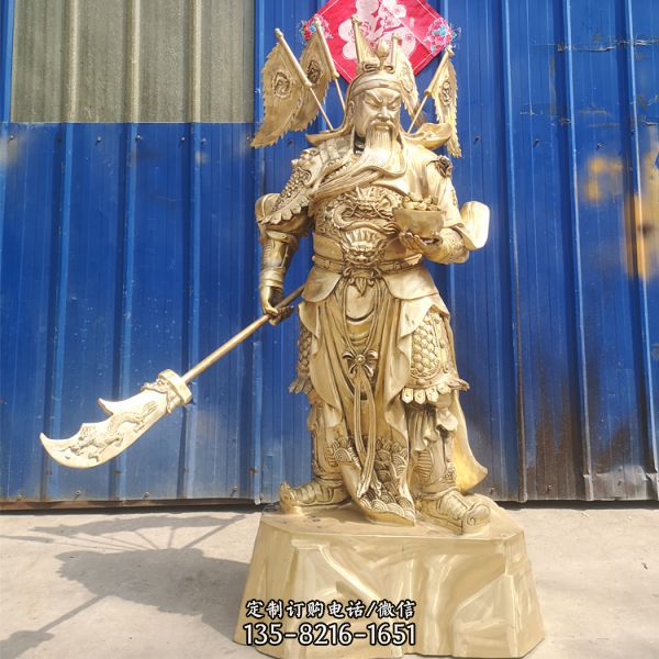武財神關公關二爺玻璃鋼彩繪塑像（4）
