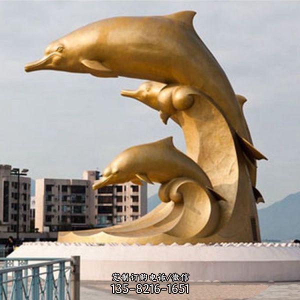 鏡面海洋動物雕塑戶外城市擺件（5）