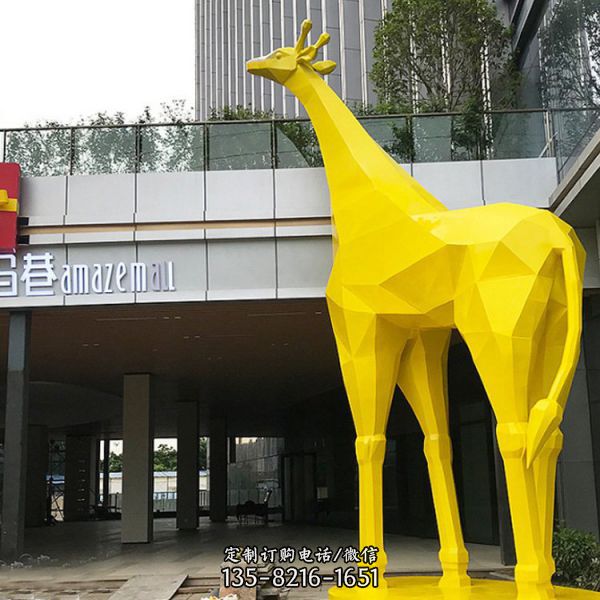 商場大型景觀玻璃鋼抽象鹿雕塑動物小品擺件（5）