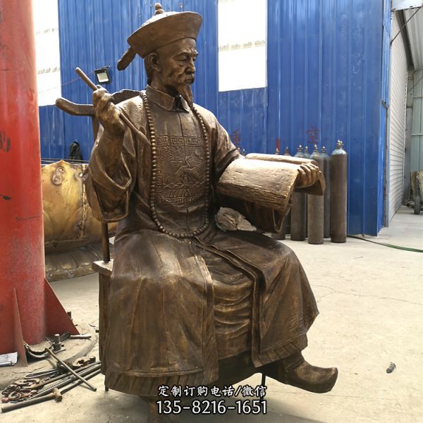 古代歷史名人將軍鑄銅仿銅雕像園林景觀擺件（3）