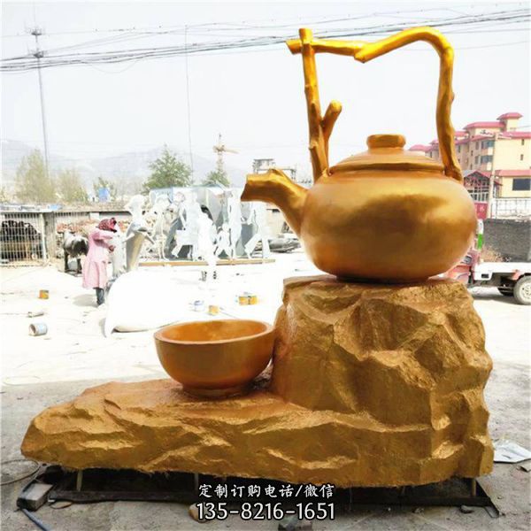 玻璃鋼雕塑定制懸空流水戶外園林大型擺件（4）