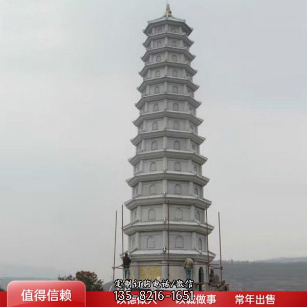 寺廟青石景區(qū)園林擺件石雕佛塔（4）