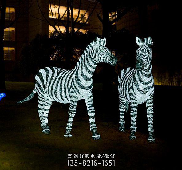 公園景區(qū)擺放玻璃鋼卡通動(dòng)物人物燈光展雕塑擺件（4）