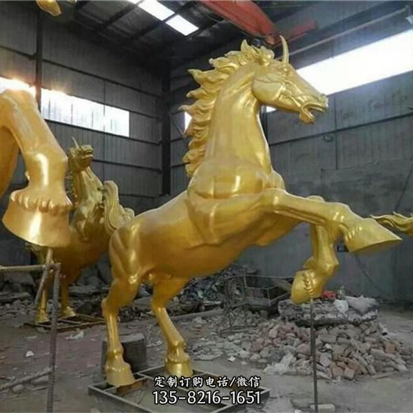 景區公園擺放鑄銅奔跑馬動物景觀雕塑（1）