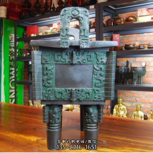 仿古做舊寺廟宗教 戶外景區(qū)大型鼎雕塑（1）