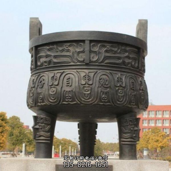 仿古做舊寺廟宗教 戶外景區(qū)大型鼎雕塑（5）
