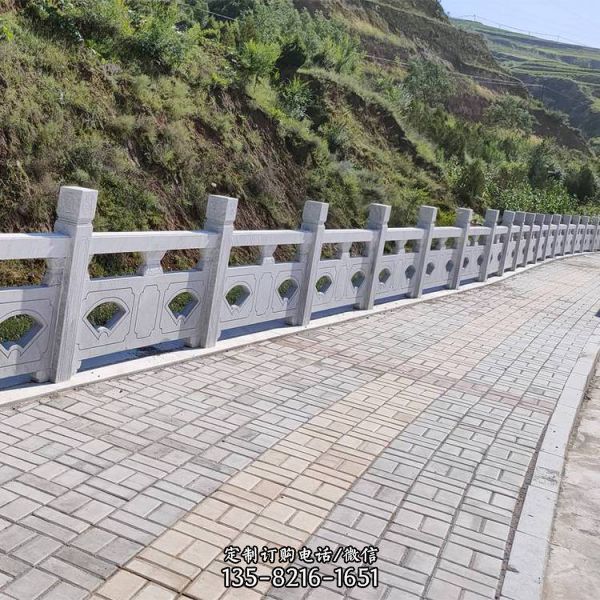 景區大理石石雕河邊圍欄雕塑（3）