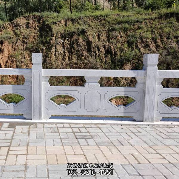 景區大理石石雕河邊圍欄雕塑（4）