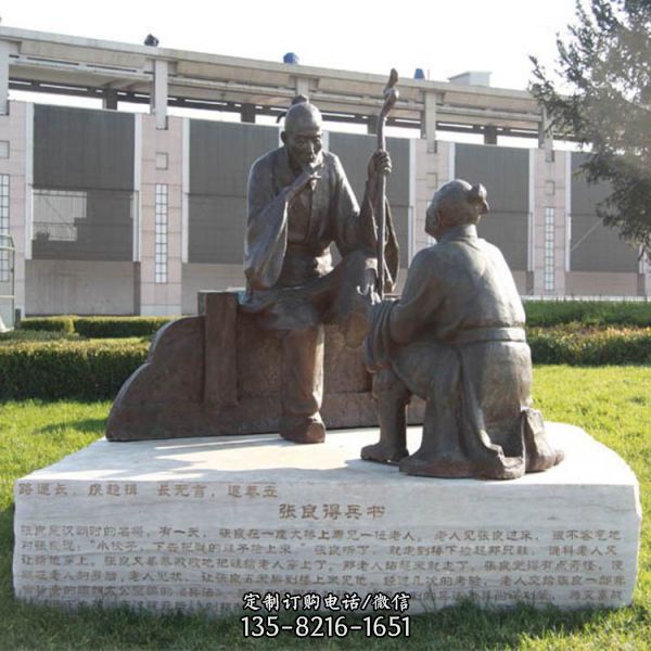 玻璃鋼仿銅園林景觀擺件 園林景觀情景小品人物雕塑