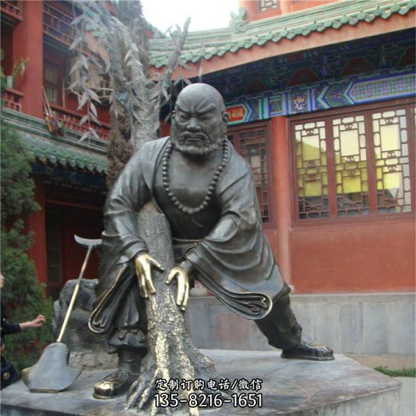大型古代人物景區校園 玻璃鋼仿銅擺件