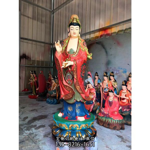 神話人物雕塑 寺廟廟宇玻璃鋼彩繪雕塑擺件（3）