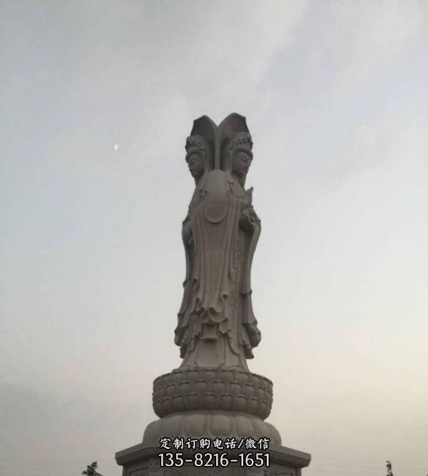 戶外景區大型四面石雕觀音立式佛像（3）