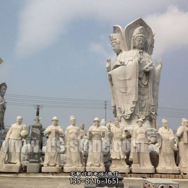 戶外景區大型四面石雕觀音立式佛像（2）