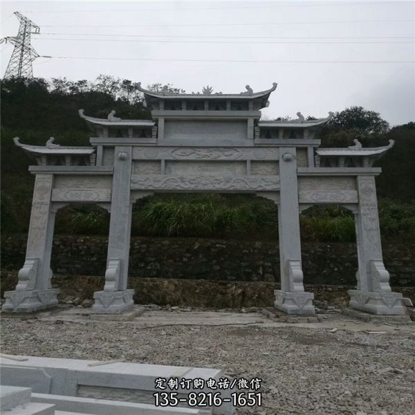 廣場園林鄉村古建大型石雕石牌坊（1）