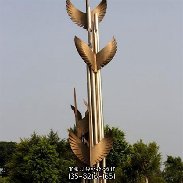 公園小區(qū)不銹鋼抽象人物運(yùn)動(dòng)景觀擺件（5）