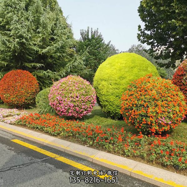 公園廣場裝飾立體綠化景觀花球 可訂購（4）
