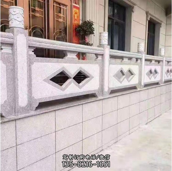 圍欄雕塑 戶外園林大理石石雕欄桿欄板雕塑（1）