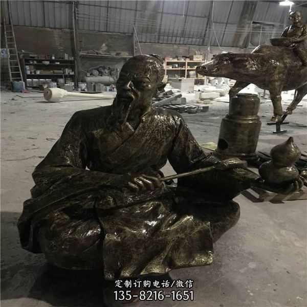 創意城市景觀 玻璃鋼仿銅人物雕塑（2）