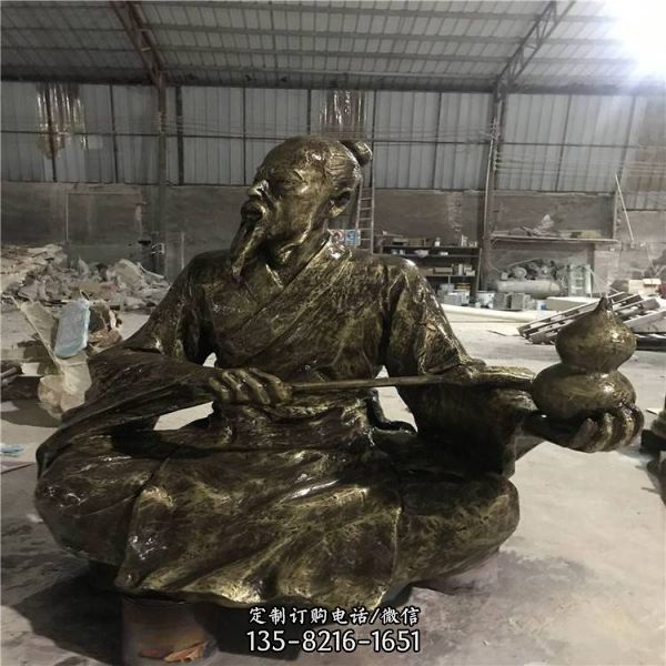 創意城市景觀 玻璃鋼仿銅人物雕塑（4）