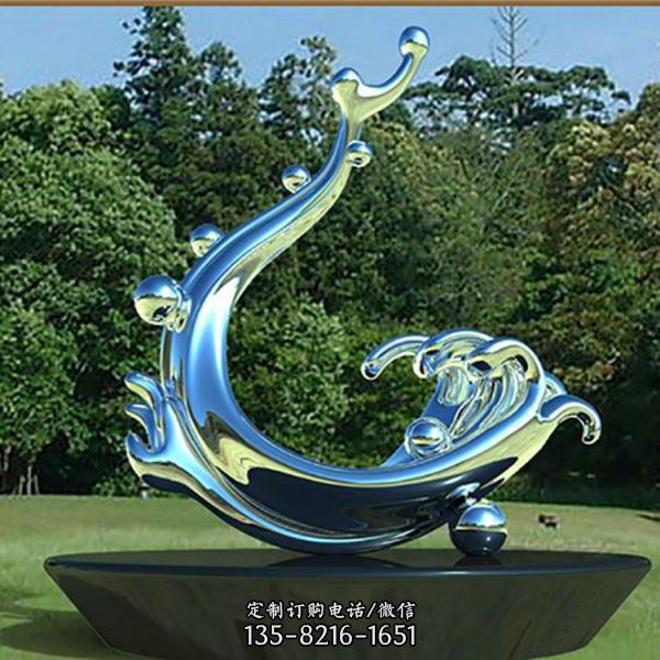 戶外不銹鋼鏡面戶外廣場(chǎng)大型抽象雕塑（1）