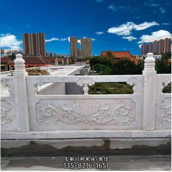 寺廟建筑花崗巖芝麻灰園林玉帶橋防護(hù)石欄桿（4）