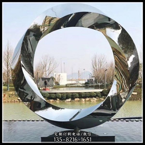 創意抽象不銹鋼戶外廣場大型景觀雕塑擺件（4）