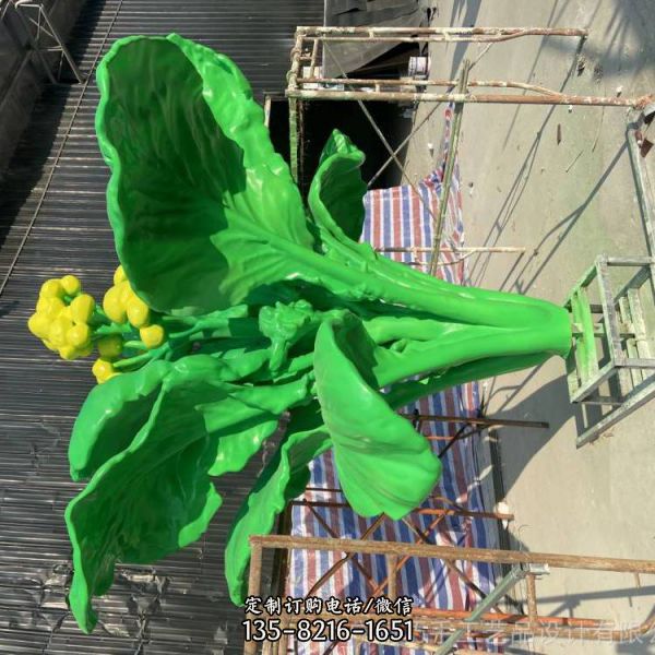 戶外大型農場蔬菜雕塑玻璃鋼仿真空心菜雕像（2）